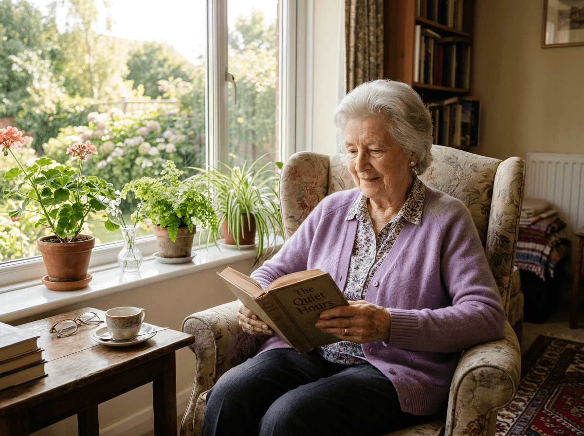 Peaceful in her later years, by her favorite window